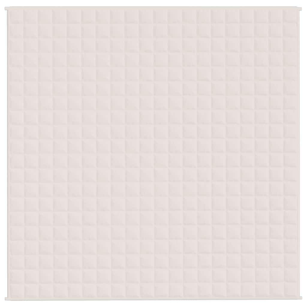 Weighted Blanket Light Cream 200x200 cm 9 kg Fabric