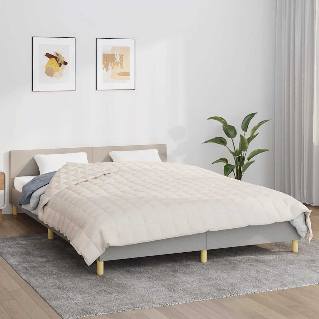 Weighted Blanket Light Cream 200x225 cm 9 kg Fabric
