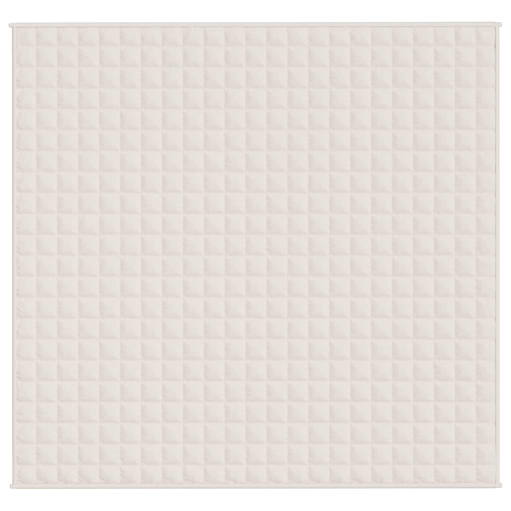 Weighted Blanket Light Cream 220x235 cm King 15 kg Fabric