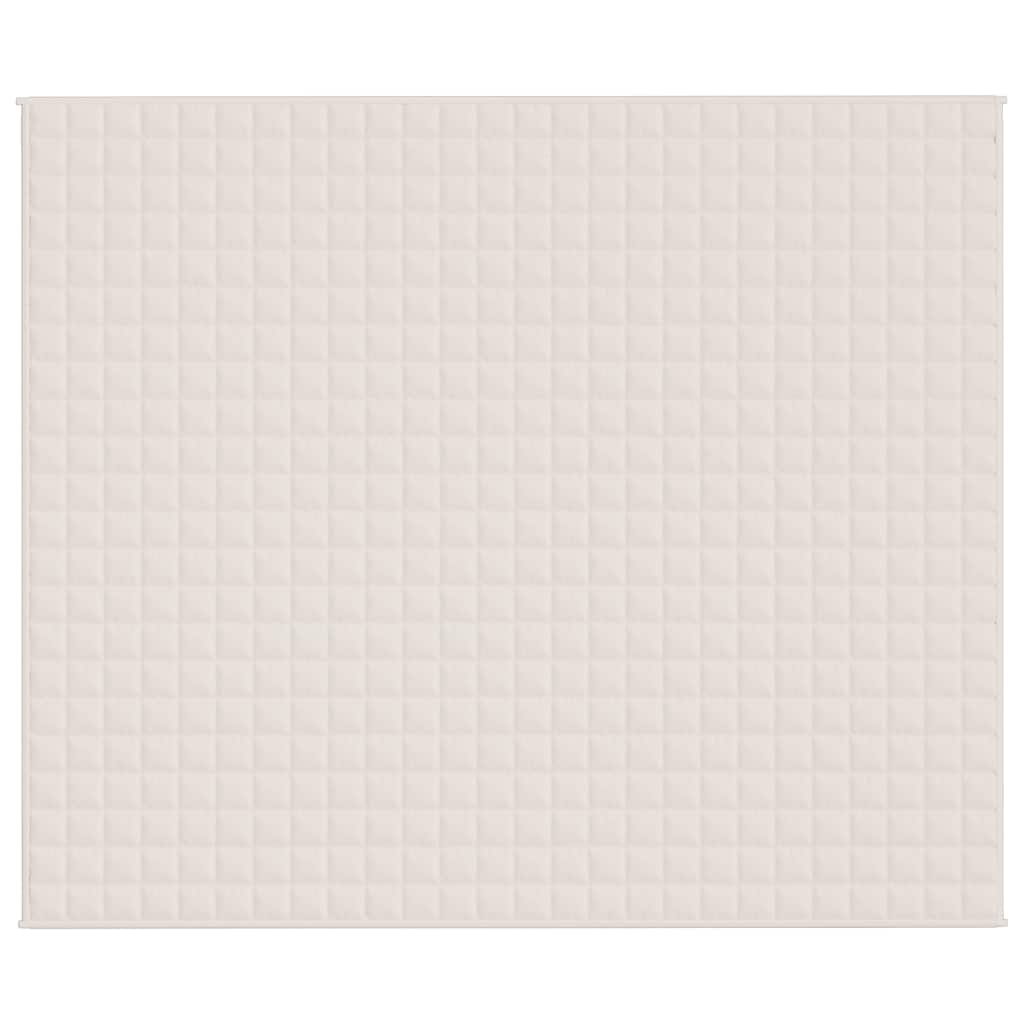 Weighted Blanket Light Cream 220x260 cm 11 kg Fabric