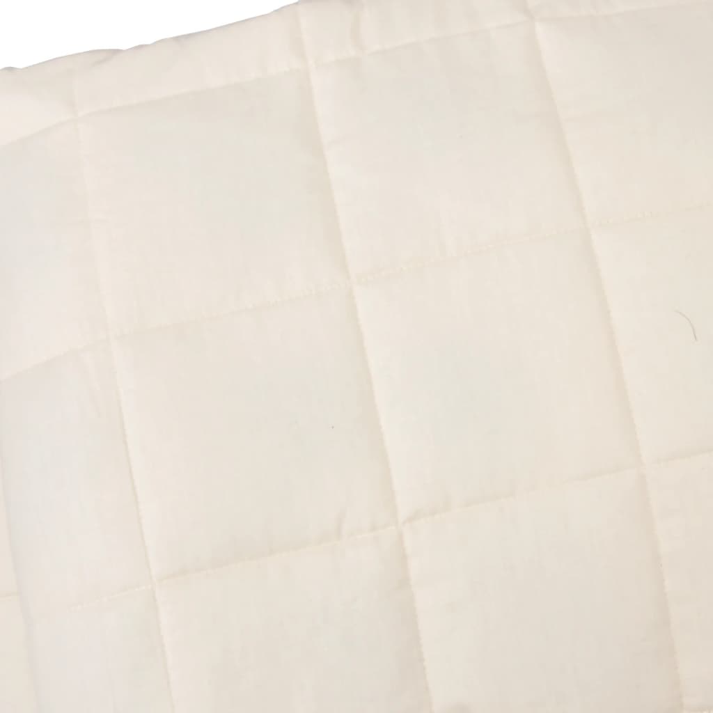 vidaXL Weighted Blanket Light Cream 220x260 cm 11 kg Fabric