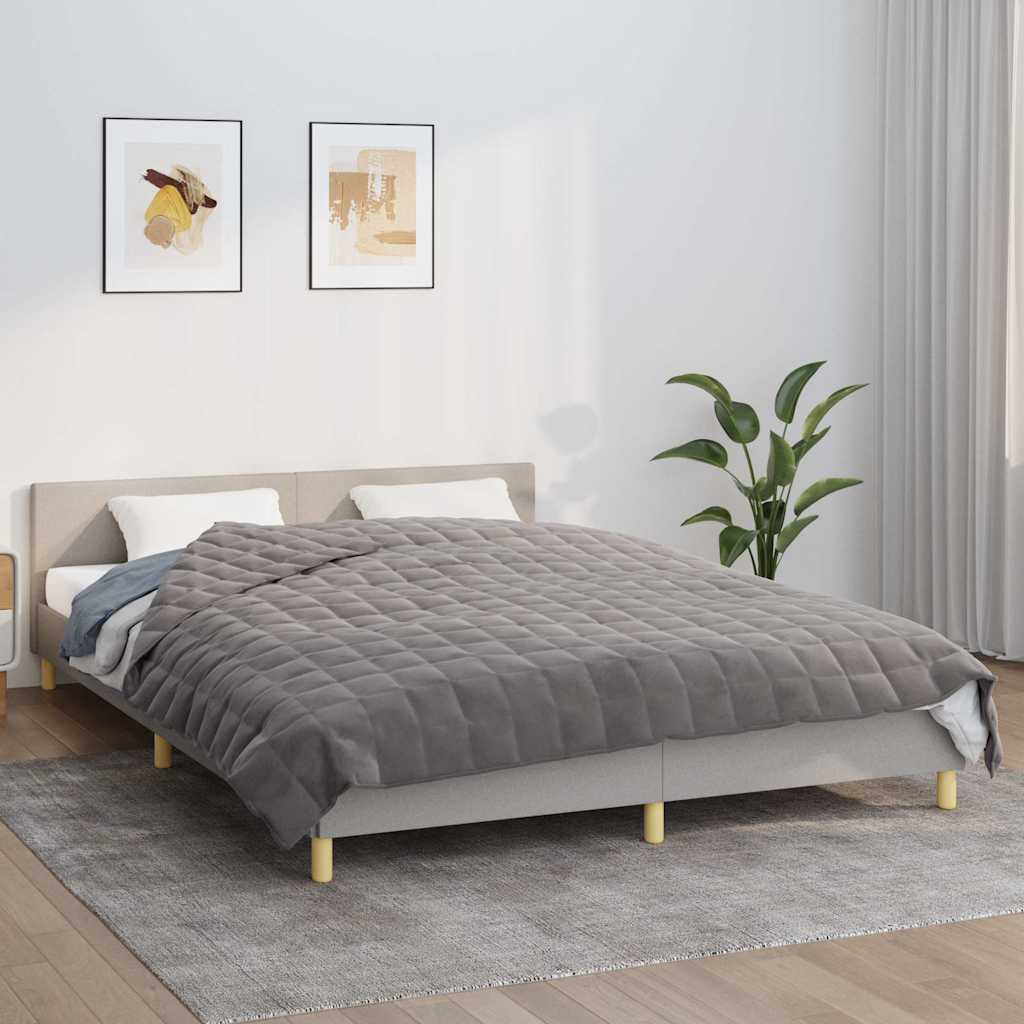 Weighted Blanket Grey 220x235 cm King 15 kg Fabric