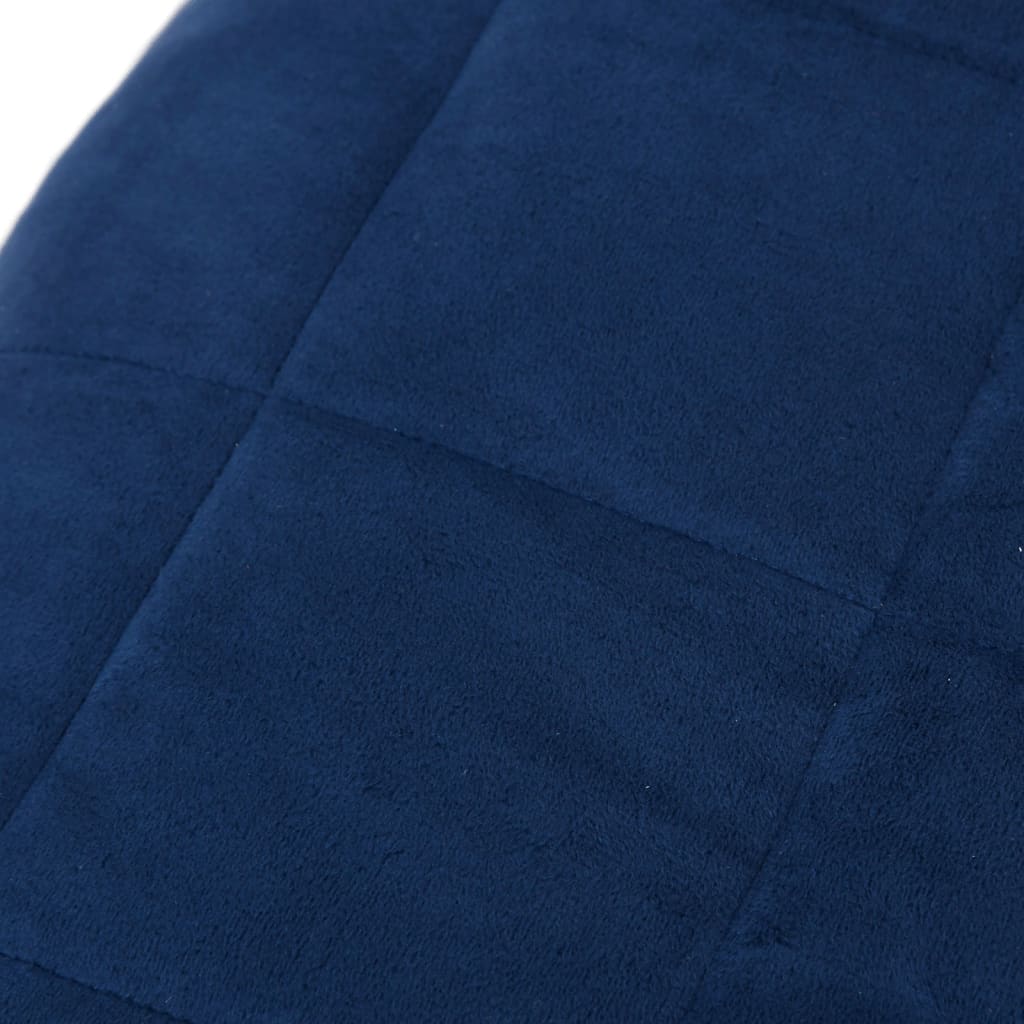 vidaXL Weighted Blanket Blue 138x200 cm Single 10 kg Fabric