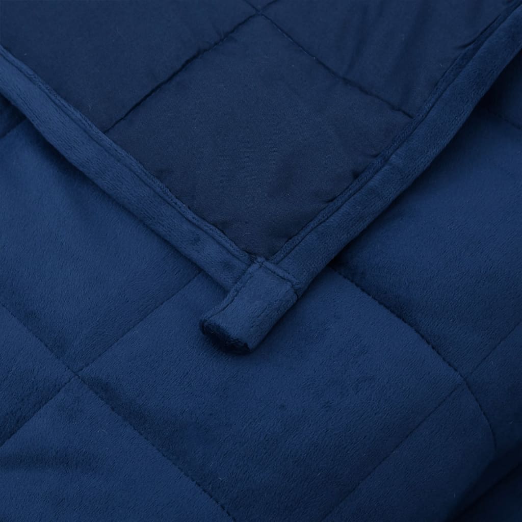 vidaXL Weighted Blanket Blue 138x200 cm Single 10 kg Fabric