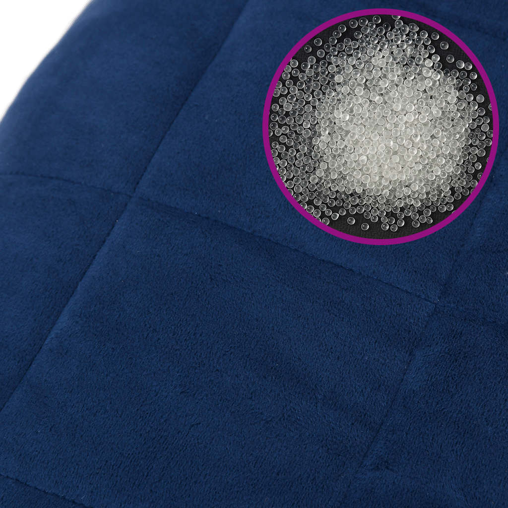 Weighted Blanket Blue 155x220 cm 11 kg Fabric
