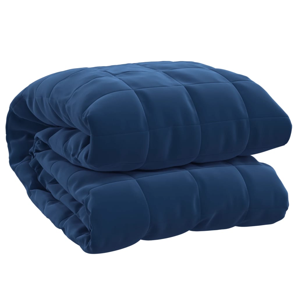 vidaXL Weighted Blanket Blue 200x200 cm 13 kg Fabric