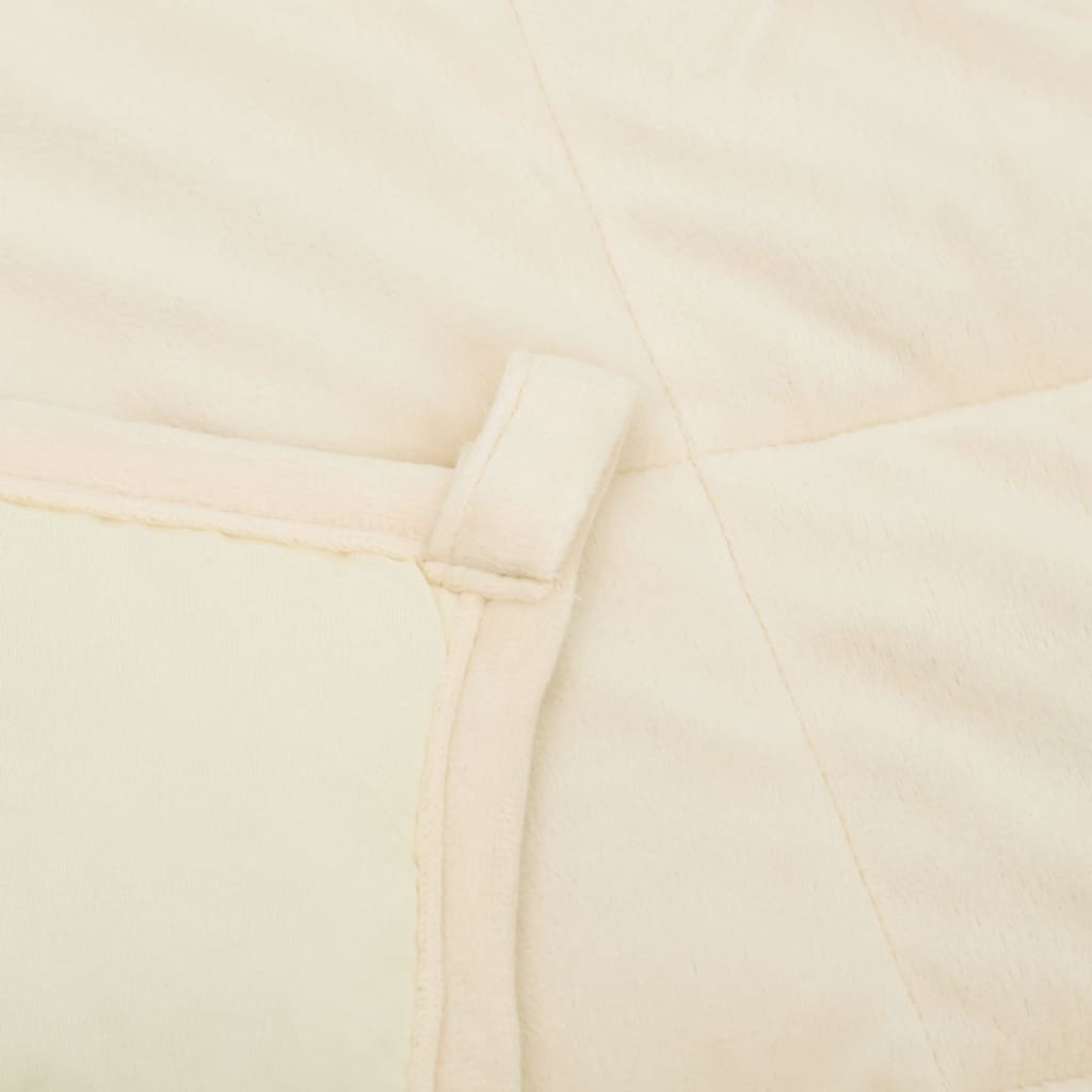 vidaXL Weighted Blanket Light Cream 200x200 cm 13 kg Fabric