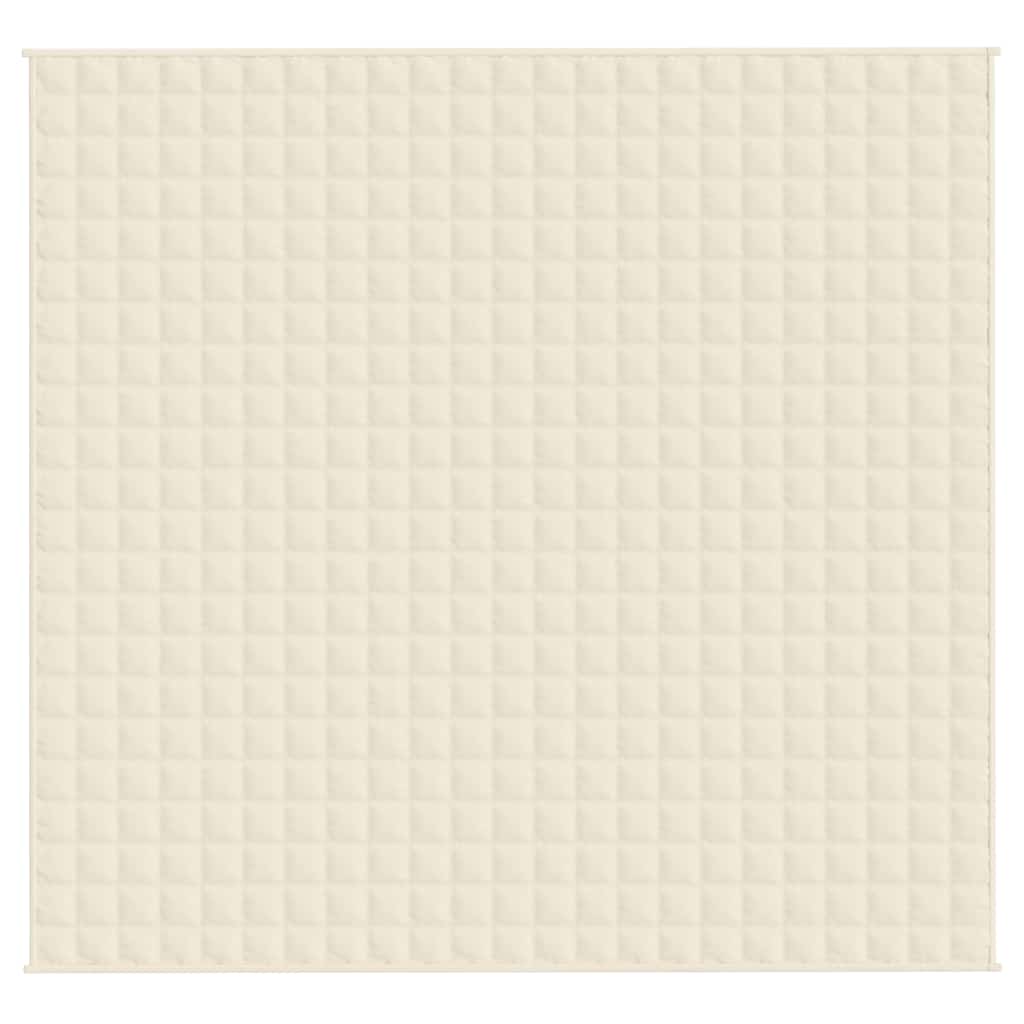 Weighted Blanket Light Cream 220x235 cm King 15 kg Fabric