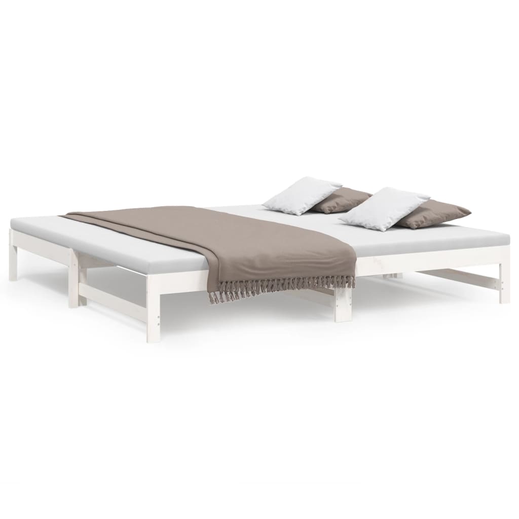 Day Bed | White | Solid pine wood | 2x | Expandable  | Day Bed