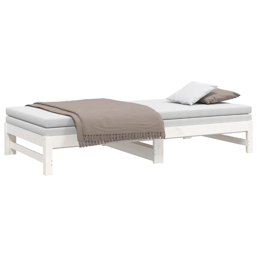 Day Bed | White | Solid pine wood | 2x | Expandable  | Day Bed