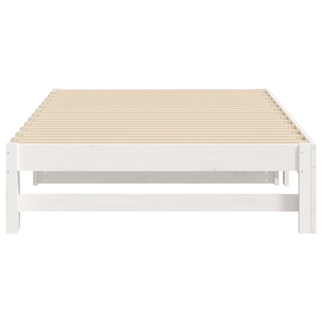 Day Bed | White | Solid pine wood | 2x | Expandable  | Day Bed