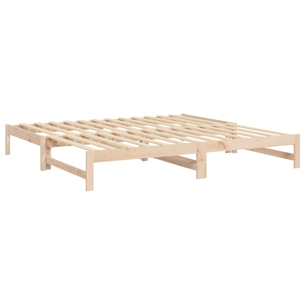 vidaXL Pull-out Day Bed without Mattress 2x(90x200) cm Solid Wood Pine