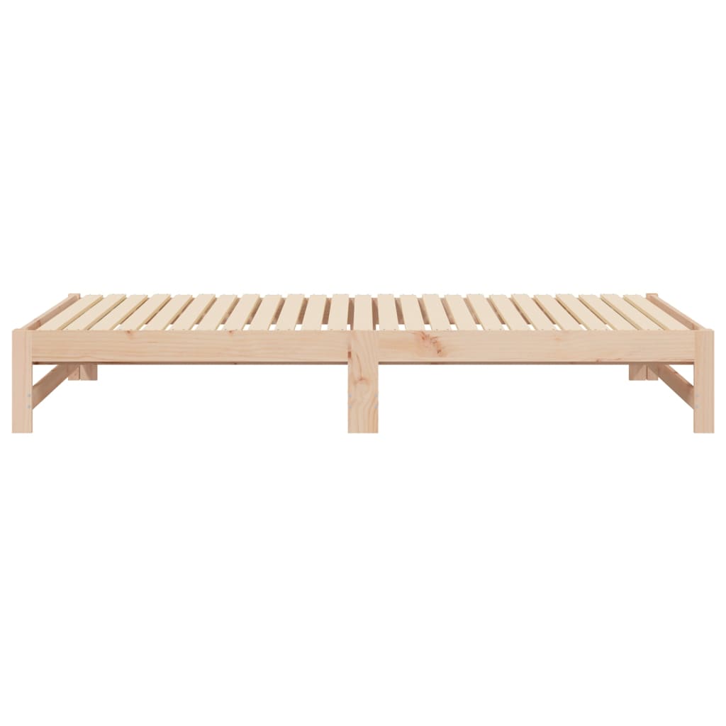 vidaXL Pull-out Day Bed without Mattress 2x(90x200) cm Solid Wood Pine