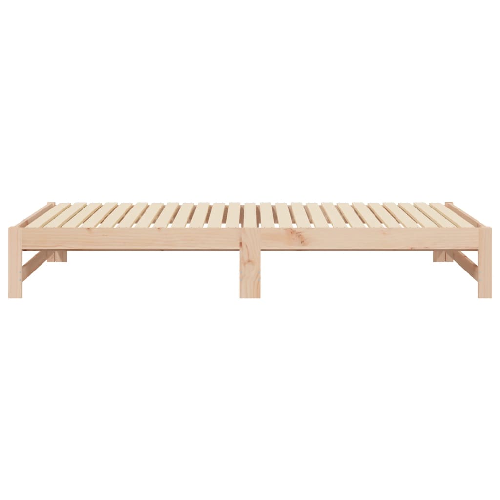 Pull-out Day Bed without Mattress 2x(80x200) cm Solid Wood Pine