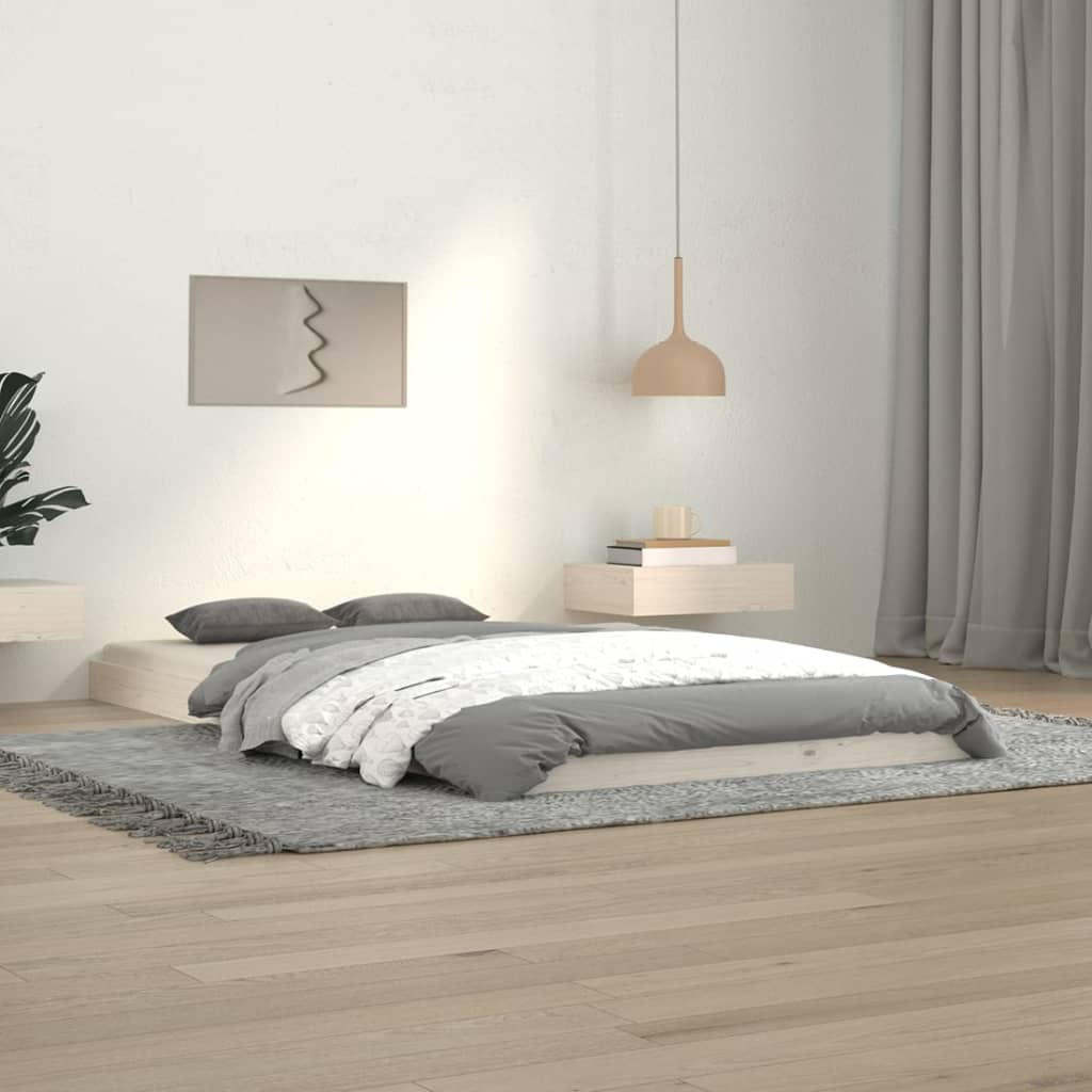 Bed Frame | White | Solid Pine Wood | Single | Durable | Bed Frame