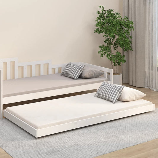 vidaXL Bed Frame without Mattress White 90x200 cm Solid Wood Pine