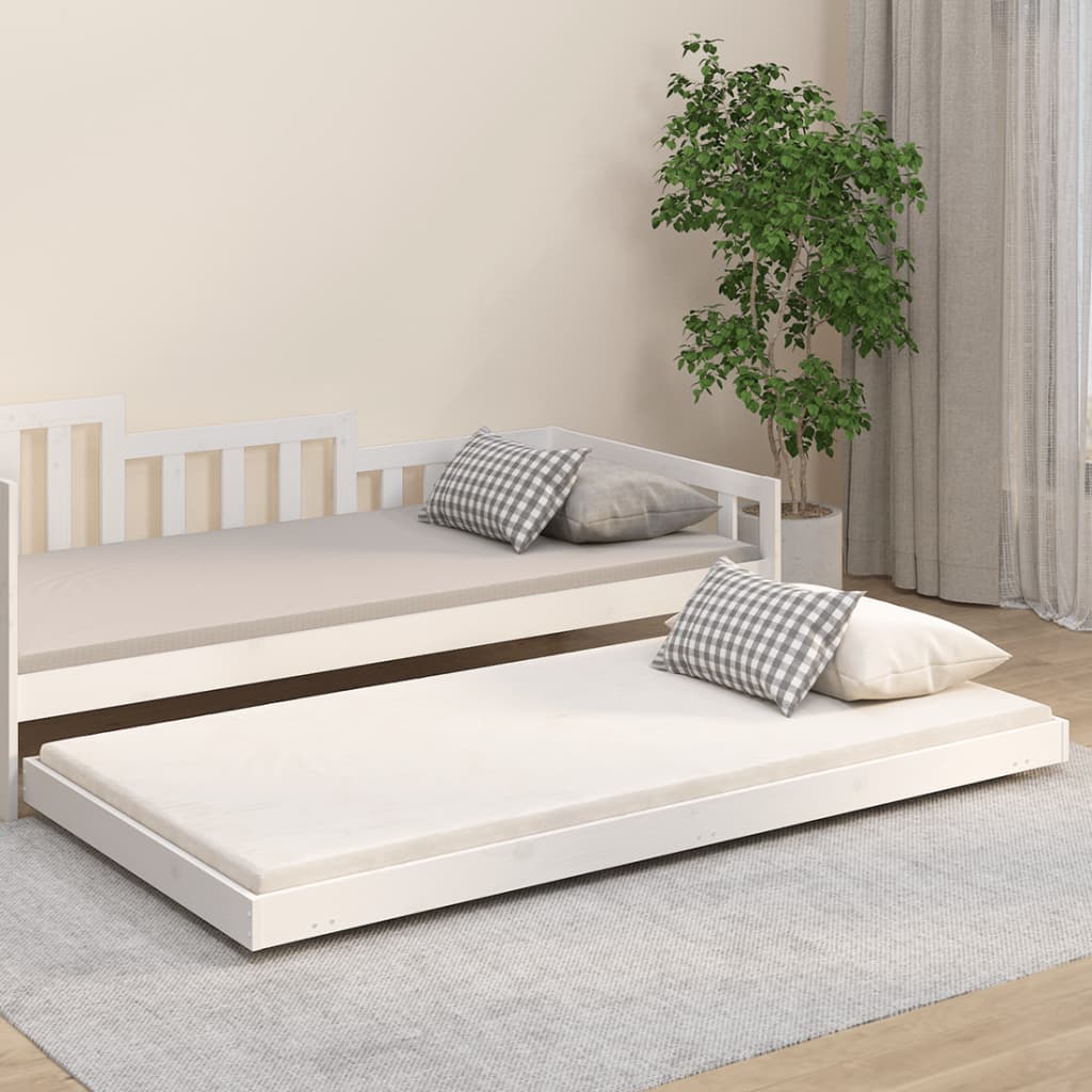 vidaXL Bed Frame without Mattress White 80x200 cm Solid Wood Pine