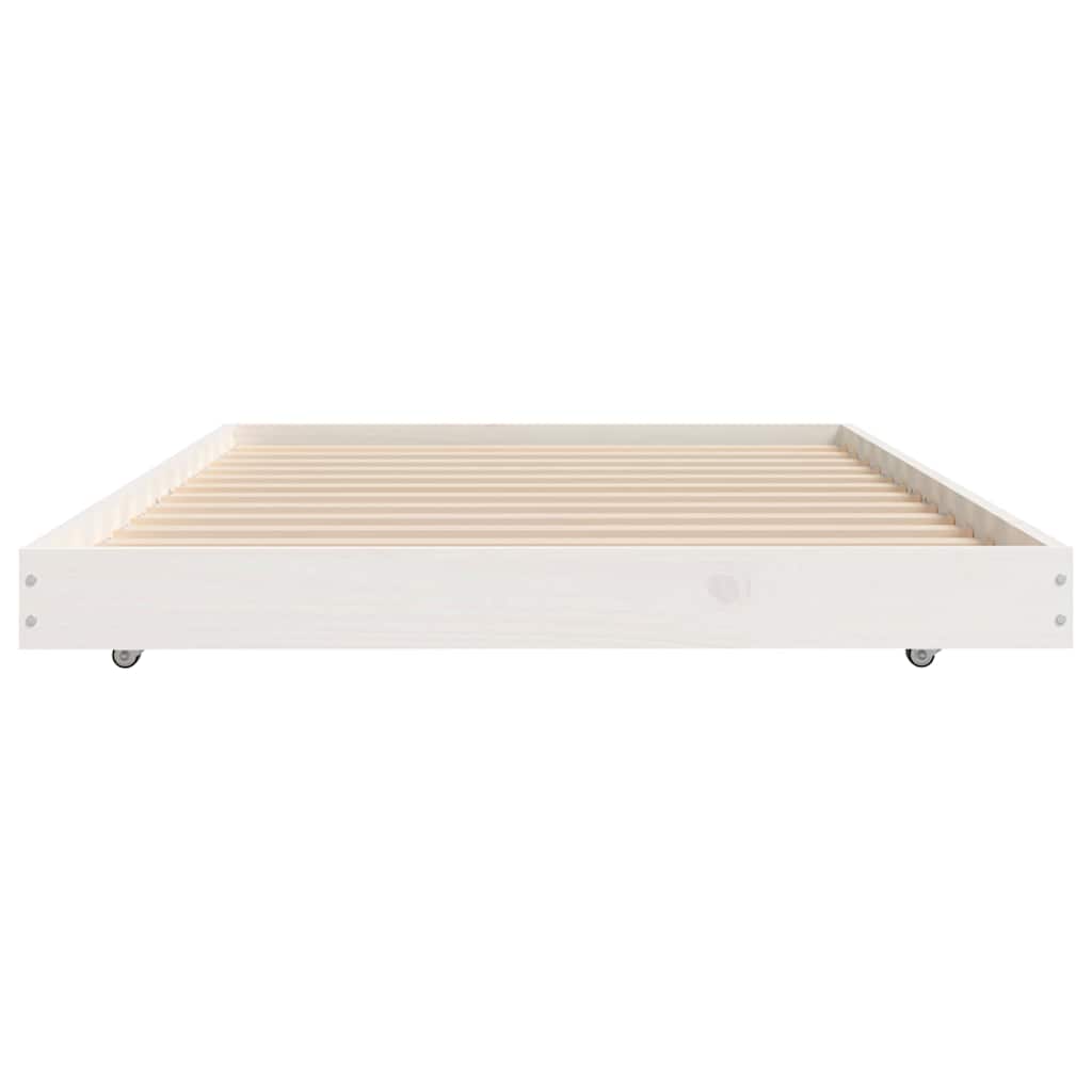Bed Frame without Mattress White 90x190 cm Single Solid Wood Pine