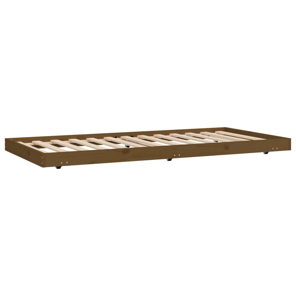 vidaXL Bed Frame without Mattress Honey Brown 75x190 cm Small Single Solid Wood Pine