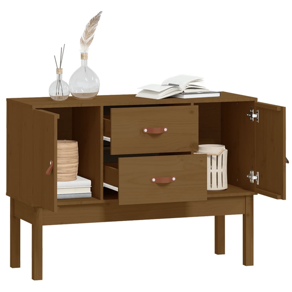 Sideboard Honey Brown 110x40x78 cm Solid Wood Pine