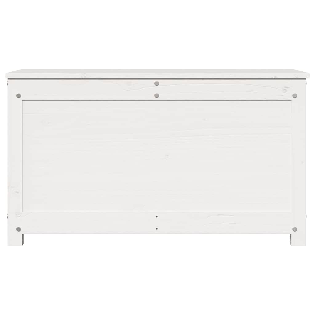 Storage Box White 80x40x45.5 cm Solid Wood Pine