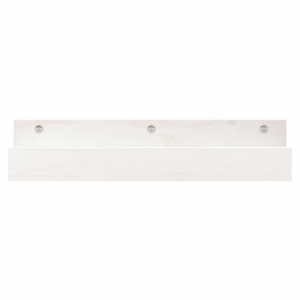 Wall Shelves 2 pcs White 50x12x9 cm Solid Wood Pine