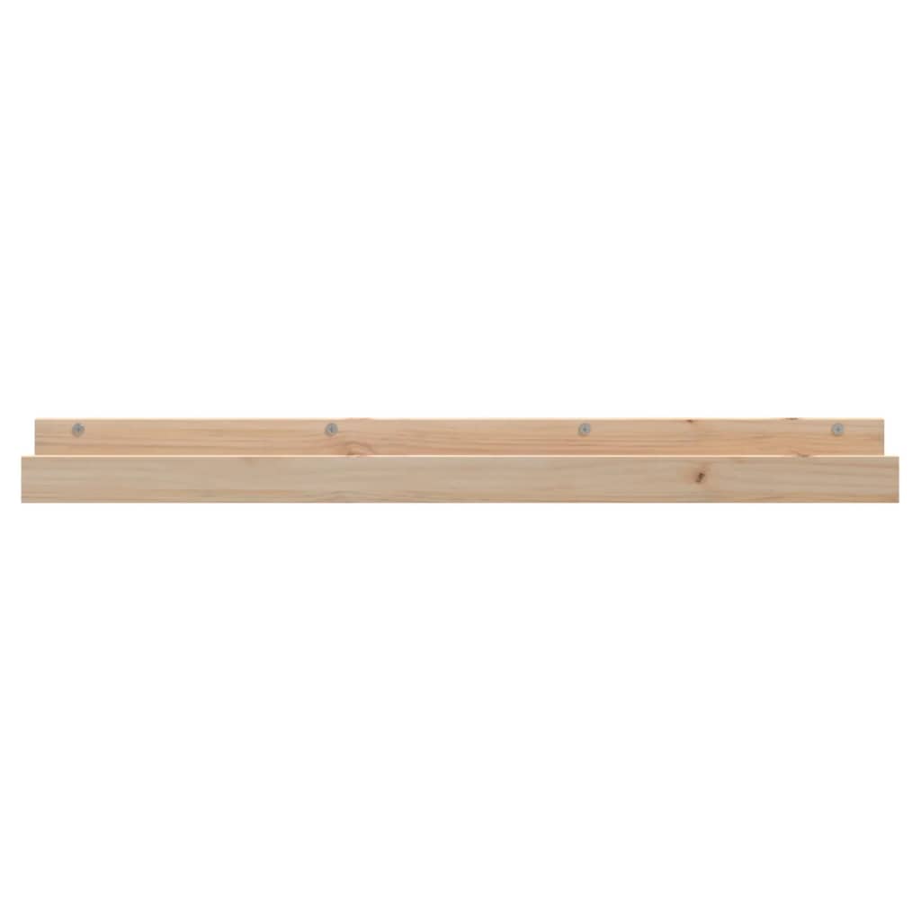 vidaXL Wall Shelves 2 pcs 110x12x9 cm Solid Wood Pine