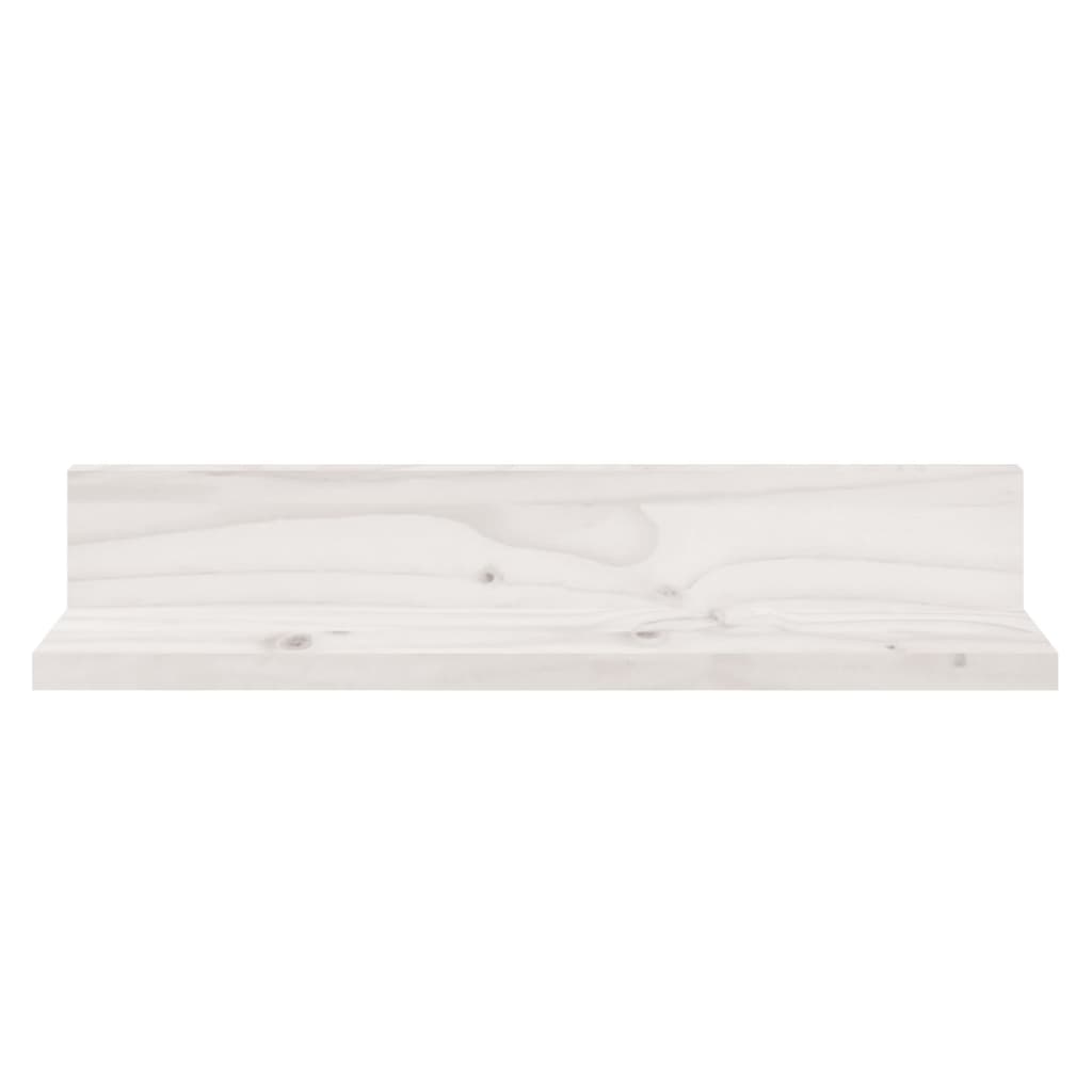 Wall Shelves 2 pcs White 50x11x9 cm Solid Wood Pine