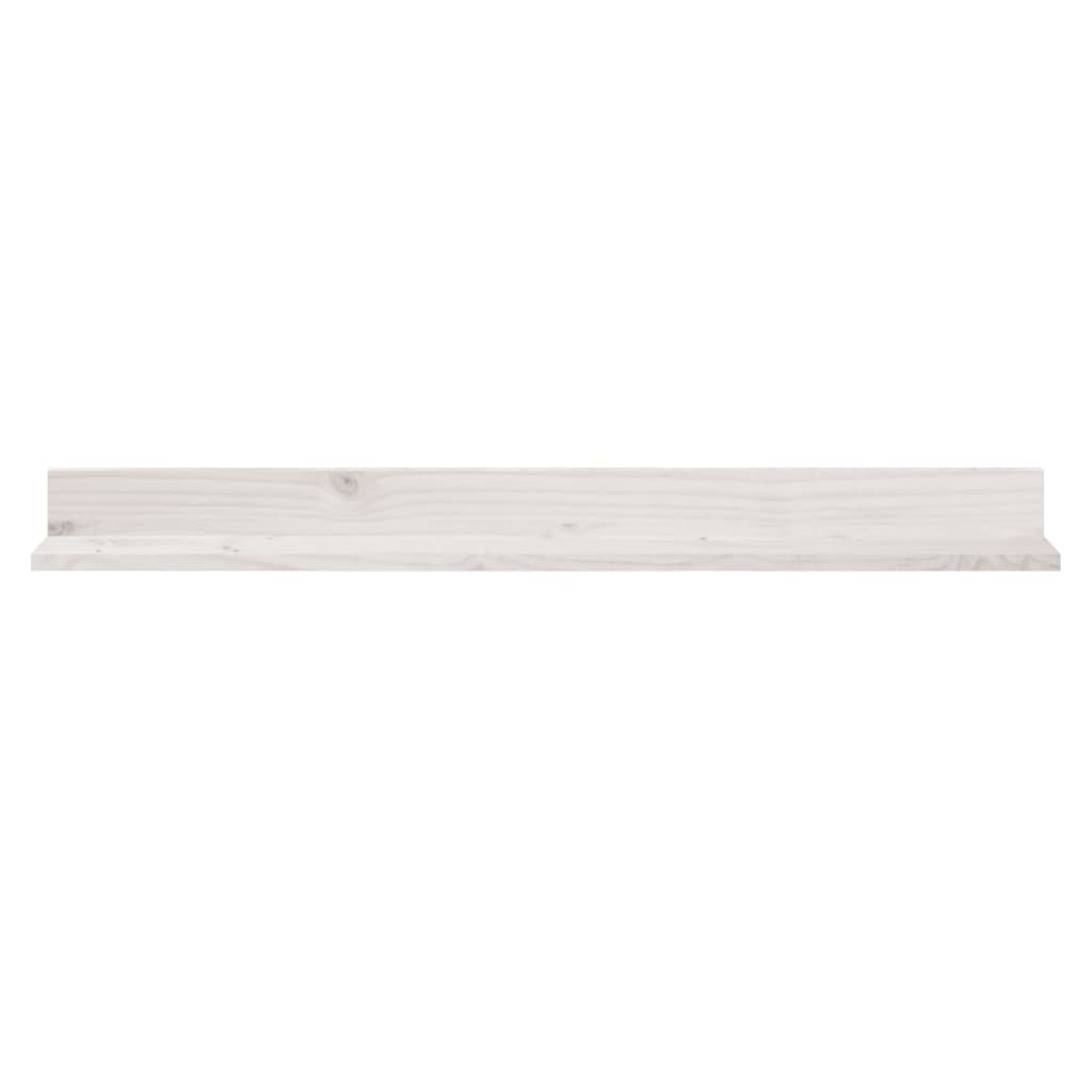 Wall Shelves 2 pcs White 110x11x9 cm Solid Wood Pine