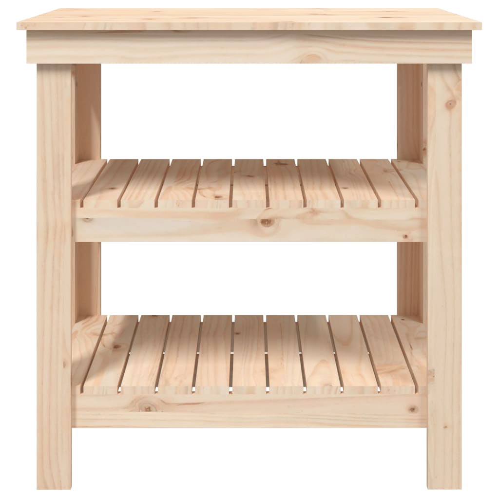 vidaXL Work Bench 78.5x50x80 cm Solid Wood Pine