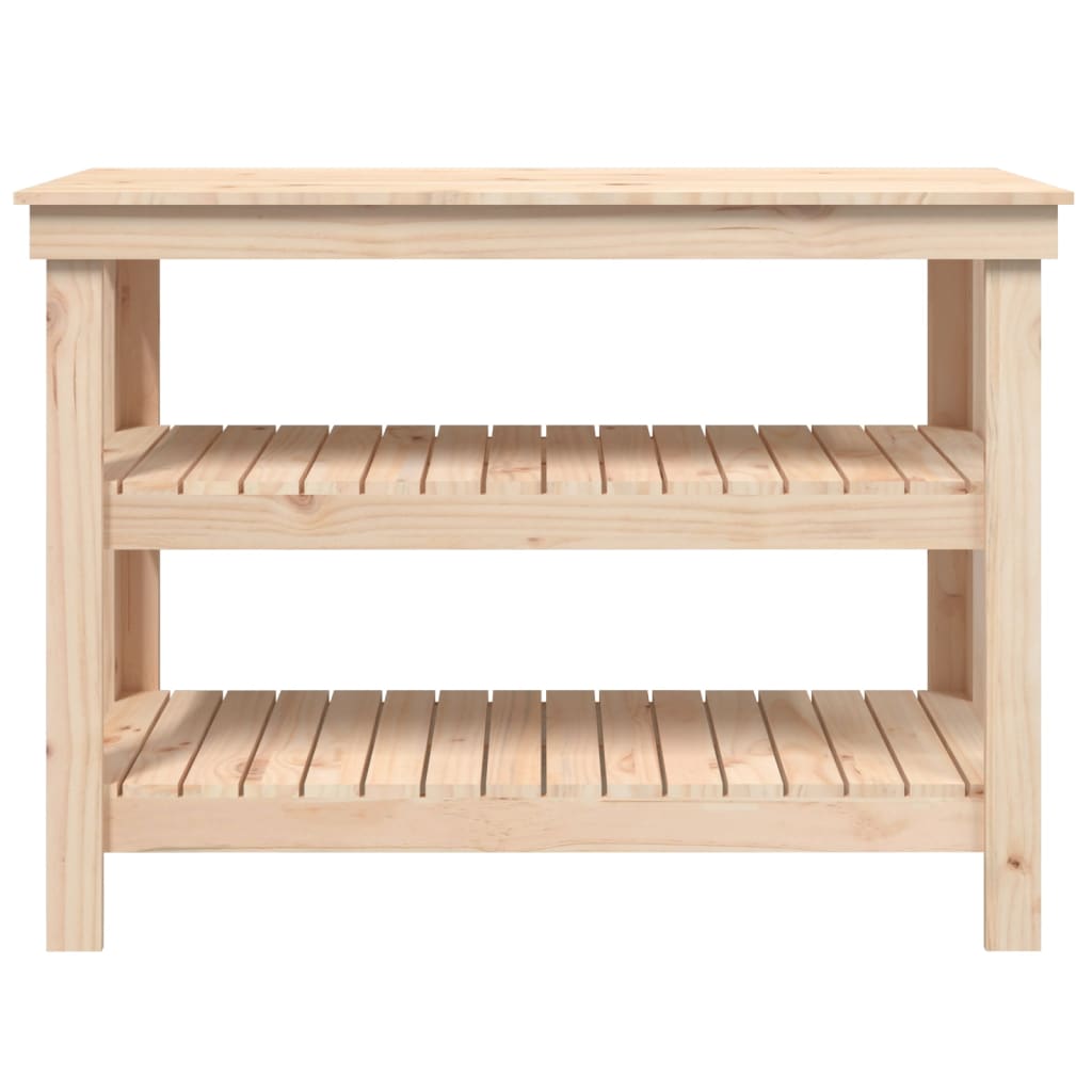 vidaXL Work Bench 110.5x50x80 cm Solid Wood Pine