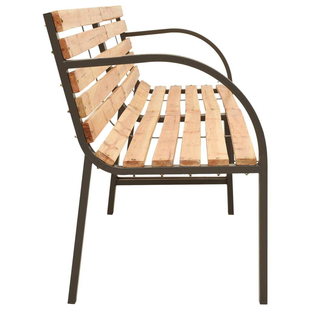 Twin Garden Bench 225 cm Solid Wood Fir