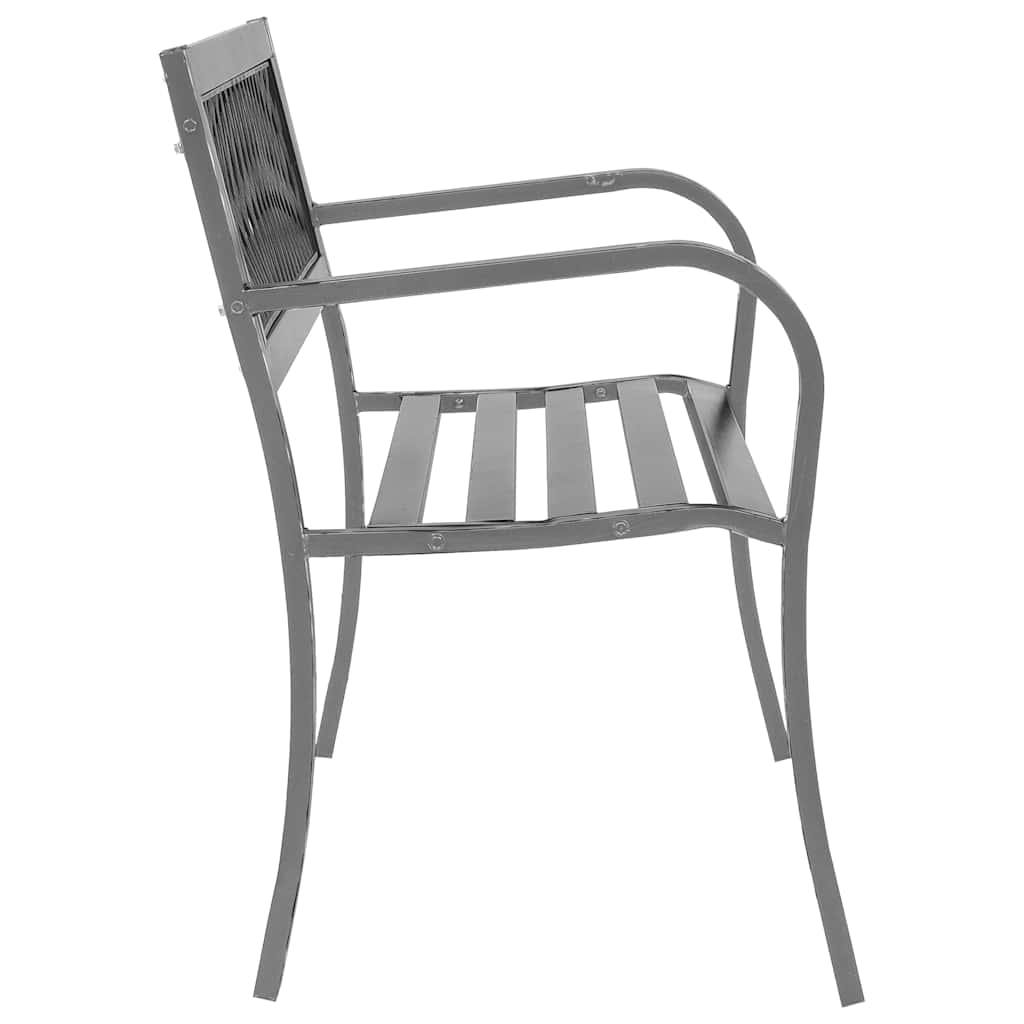 Garden Bench | Black | Steel, plastic | 120 cm | Durable | Garden Bench
