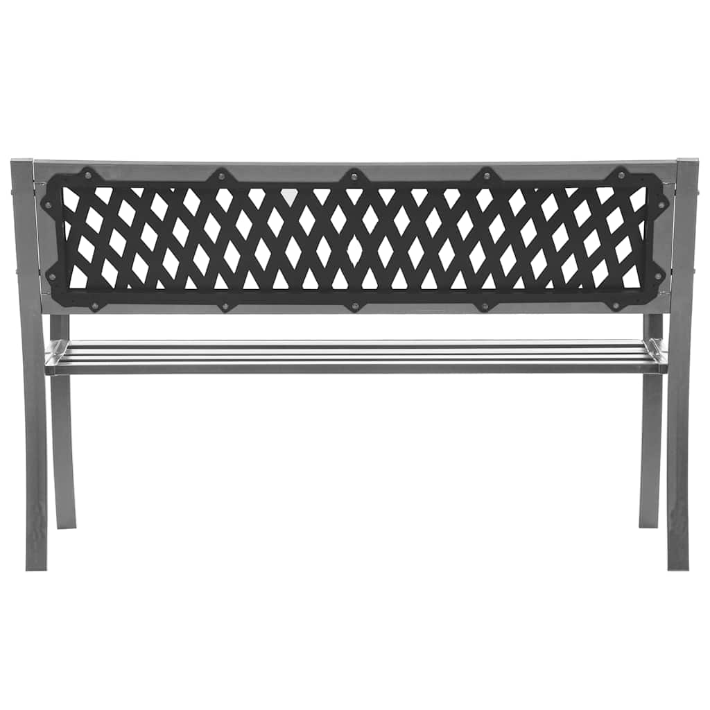 Garden Bench | Black | Steel, plastic | 120 cm | Durable | Garden Bench