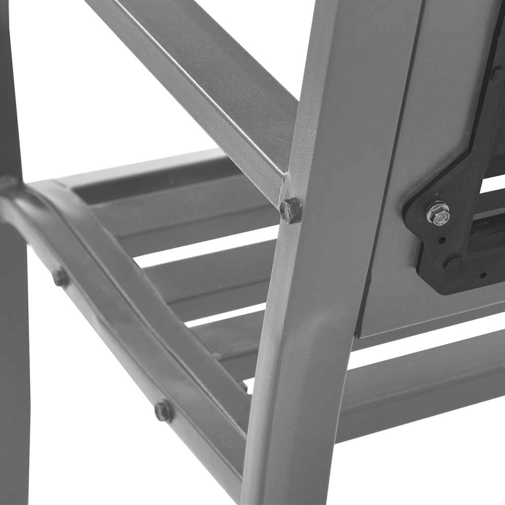 Garden Bench | Black | Steel, plastic | 120 cm | Durable | Garden Bench