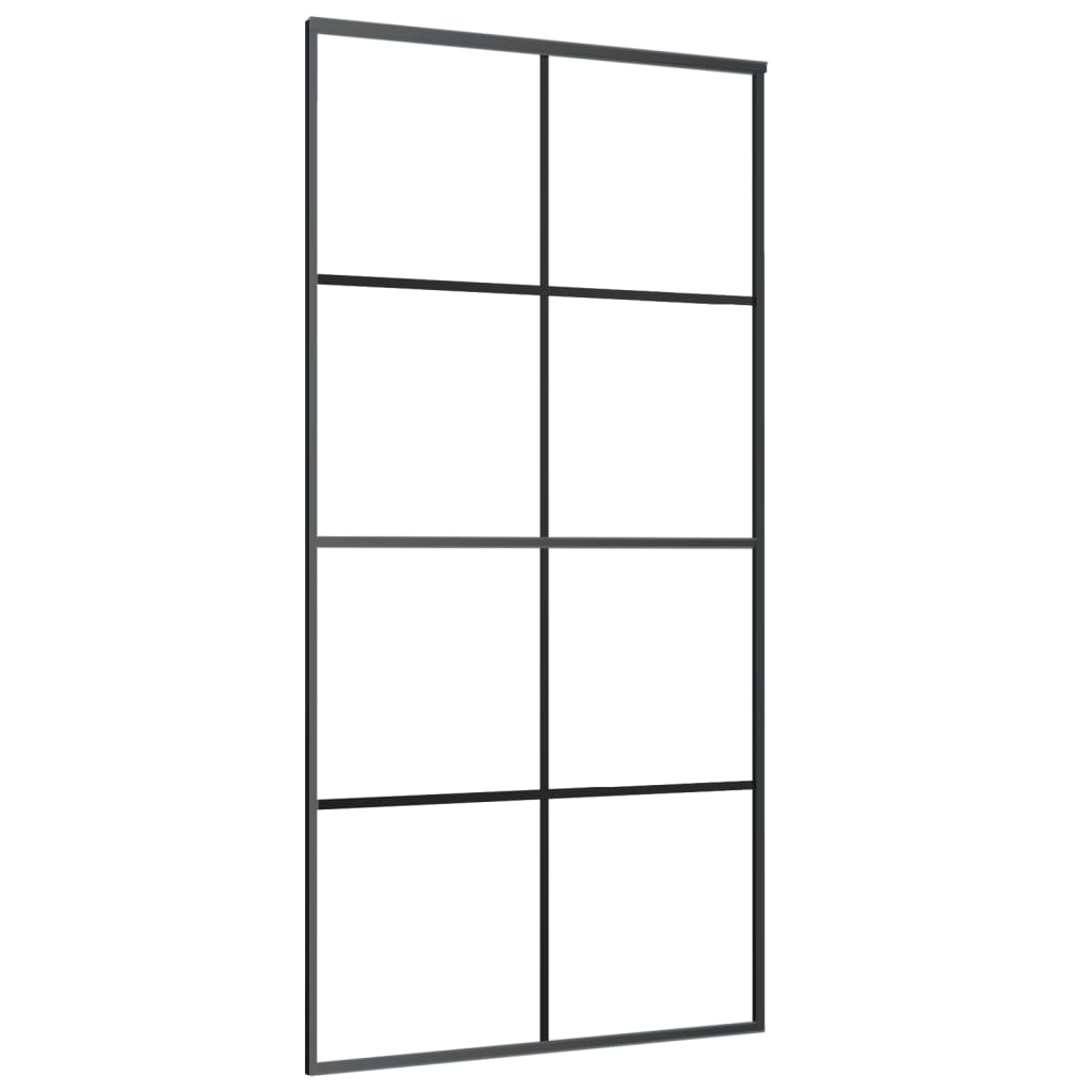 Sliding Door with Hardware Set 102,5x205 cm ESG Glass&Aluminium