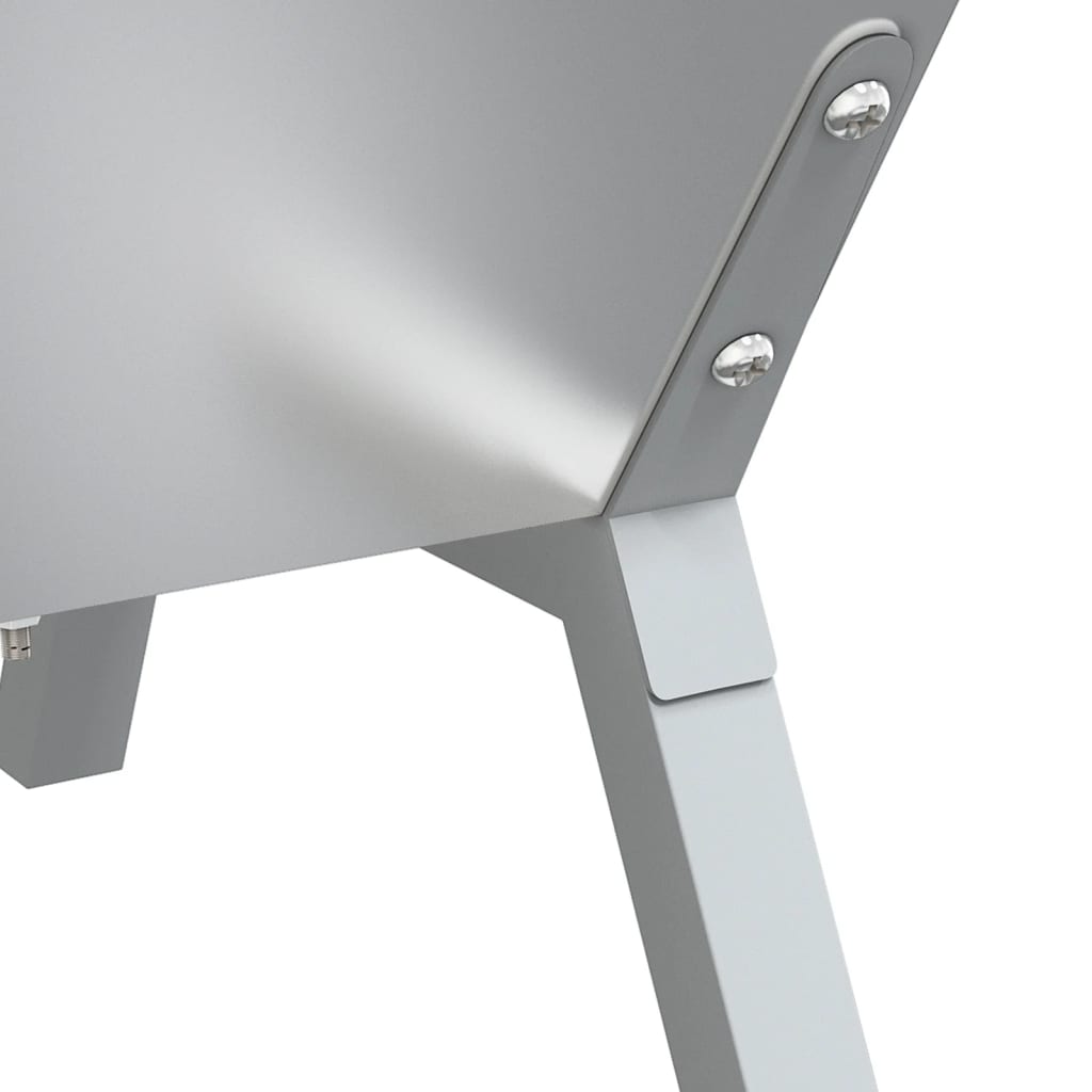 BBQ Tray Silver 158x42x31 cm Stainless Steel