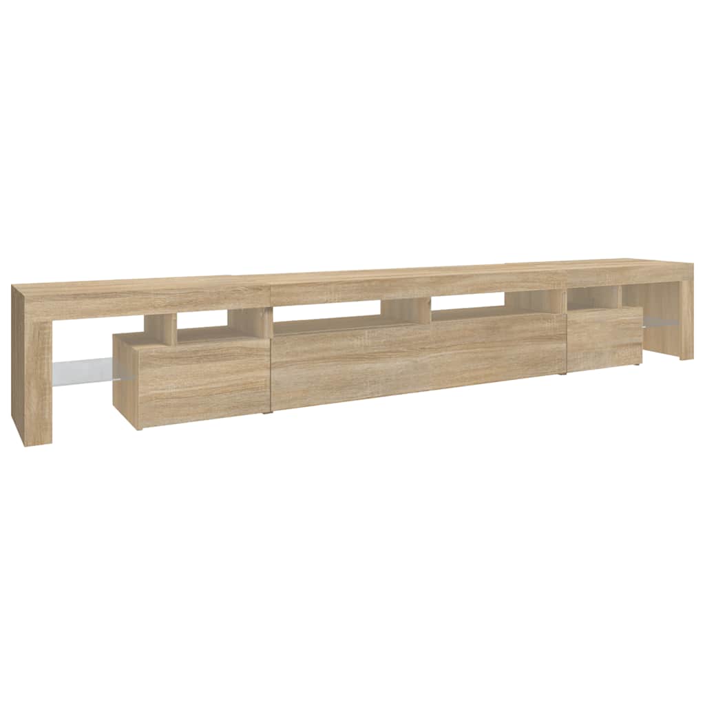 TV Cabinet with LED Lights Sonoma Oak 260x36,5x40 cm