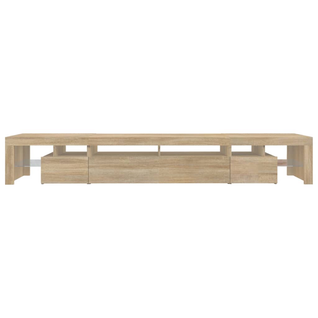 vidaXL TV Cabinet with LED Lights Sonoma Oak 260x36.5x40 cm