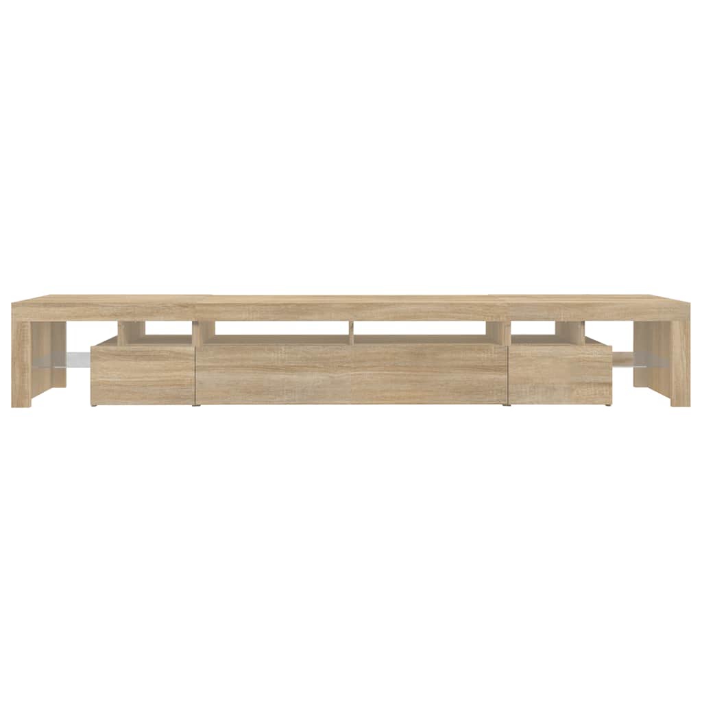 TV Cabinet with LED Lights Sonoma Oak 260x36,5x40 cm