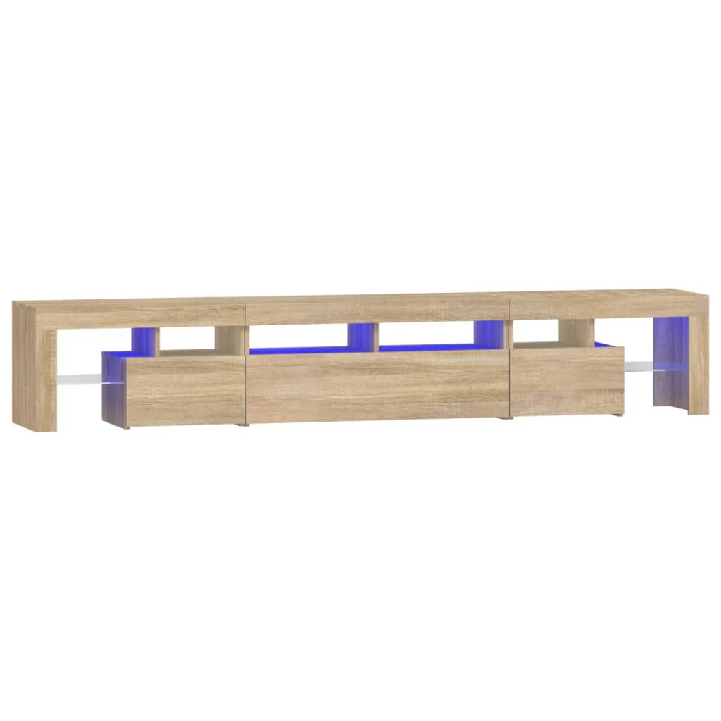 TV Cabinet with LED Lights Sonoma Oak 230x36,5x40 cm