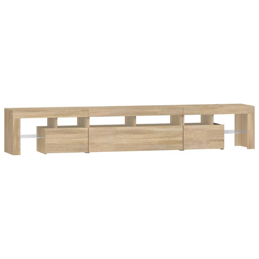 TV Cabinet with LED Lights Sonoma Oak 230x36,5x40 cm