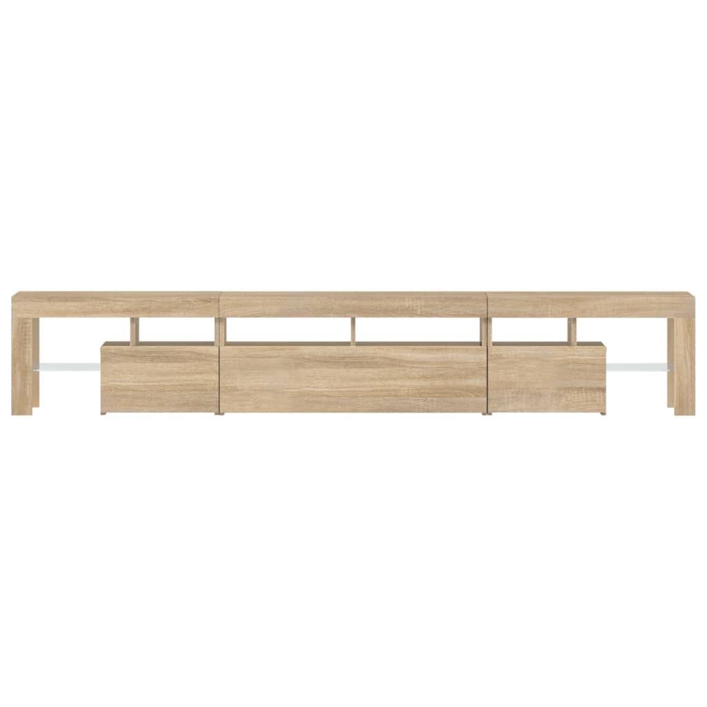 TV Cabinet with LED Lights Sonoma Oak 230x36,5x40 cm