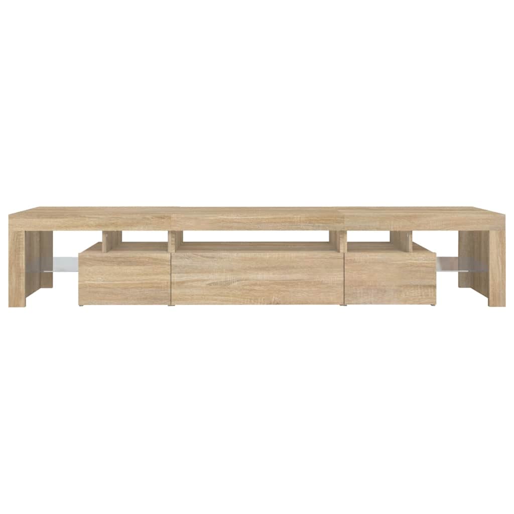 TV Cabinet with LED Lights Sonoma Oak 215x36,5x40 cm