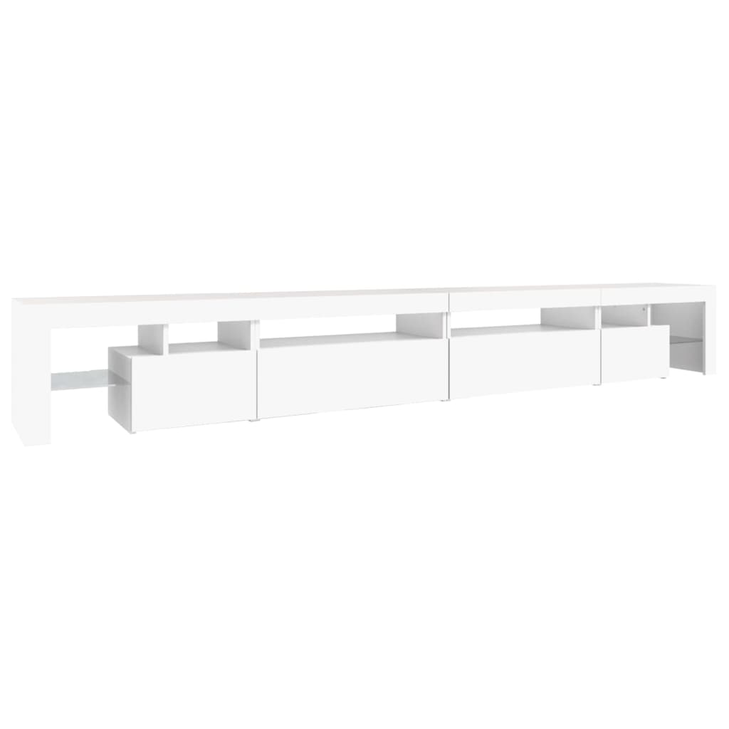 vidaXL TV Cabinet with LED Lights White 290x36.5x40 cm