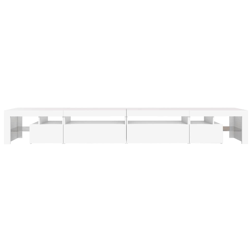 TV Cabinet with LED Lights White 290x36,5x40 cm