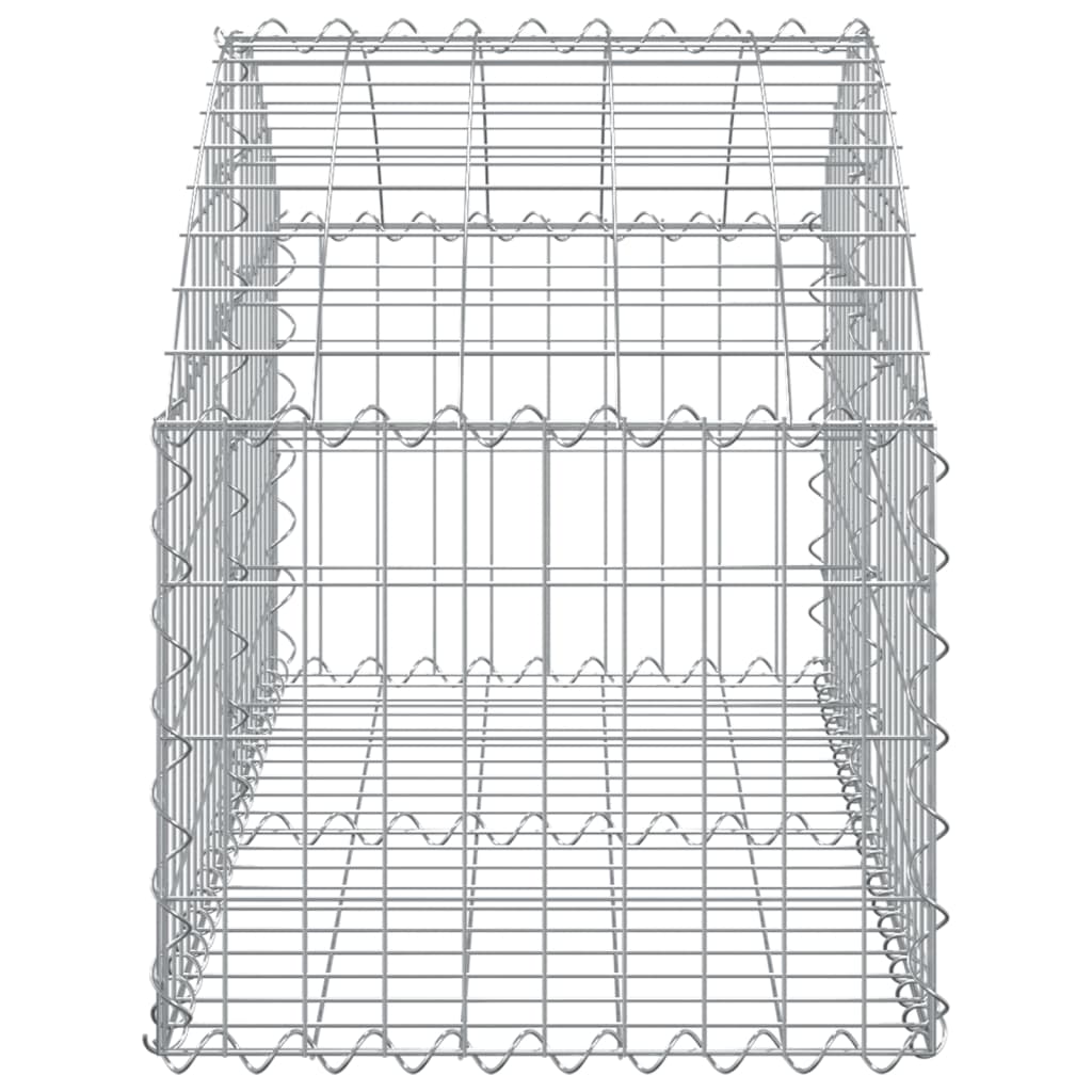 vidaXL Arched Gabion Basket 100x50x40/60 cm Galvanised Iron