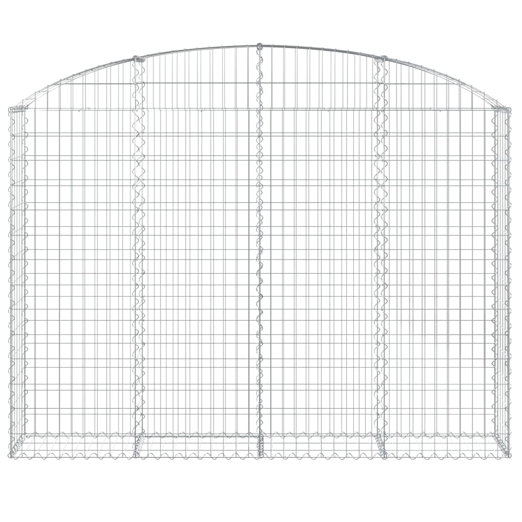 vidaXL Arched Gabion Basket 200x30x140/160 cm Galvanised Iron