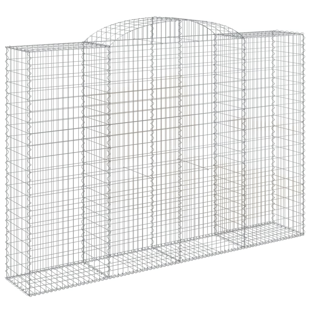 vidaXL Arched Gabion Basket 300x50x200/220 cm Galvanised Iron