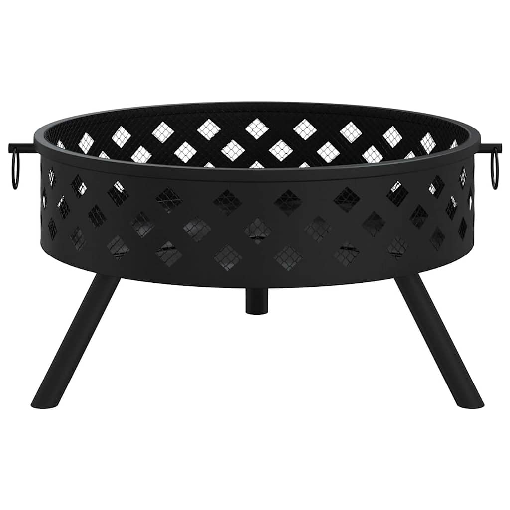 Fire Pit with Poker 58 cm XXL Steel